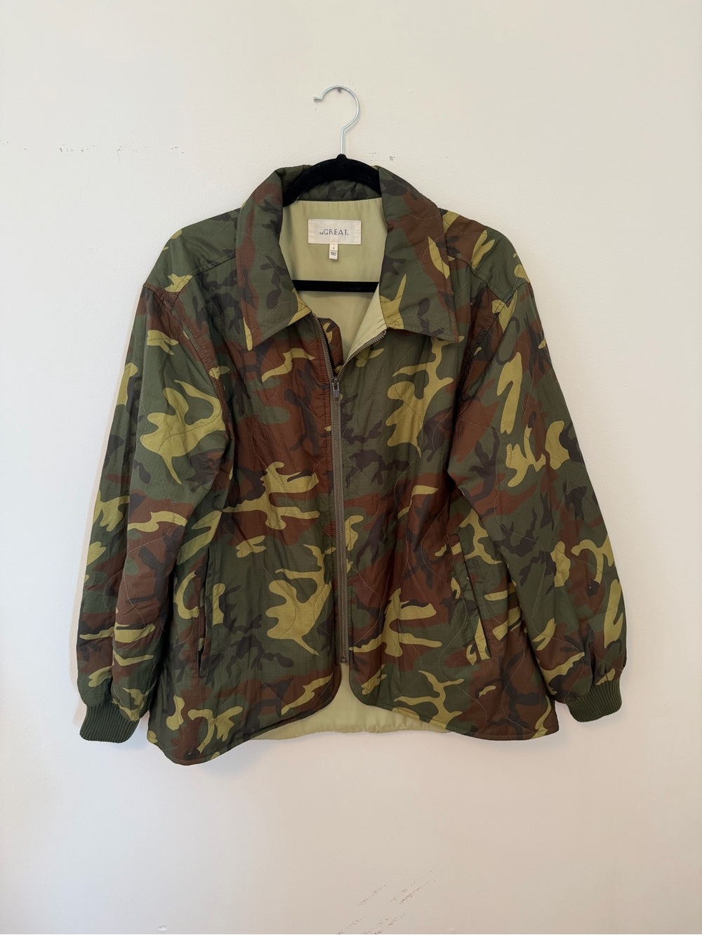 THE GREAT. Platoon Jacket Camo